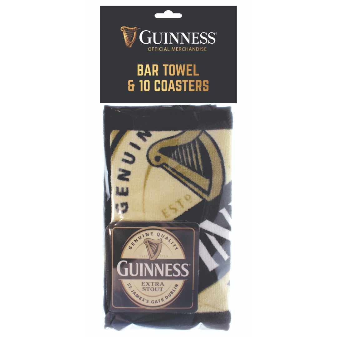 Guinness Bar Towel And Coaster Pack