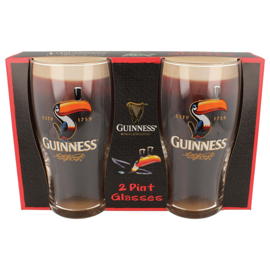  Guinness 20oz Beer Glasses Twin Pack