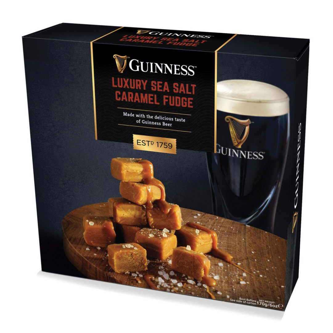 Guinness Luxury Sea Salt Caramel Fudge Box - 170g