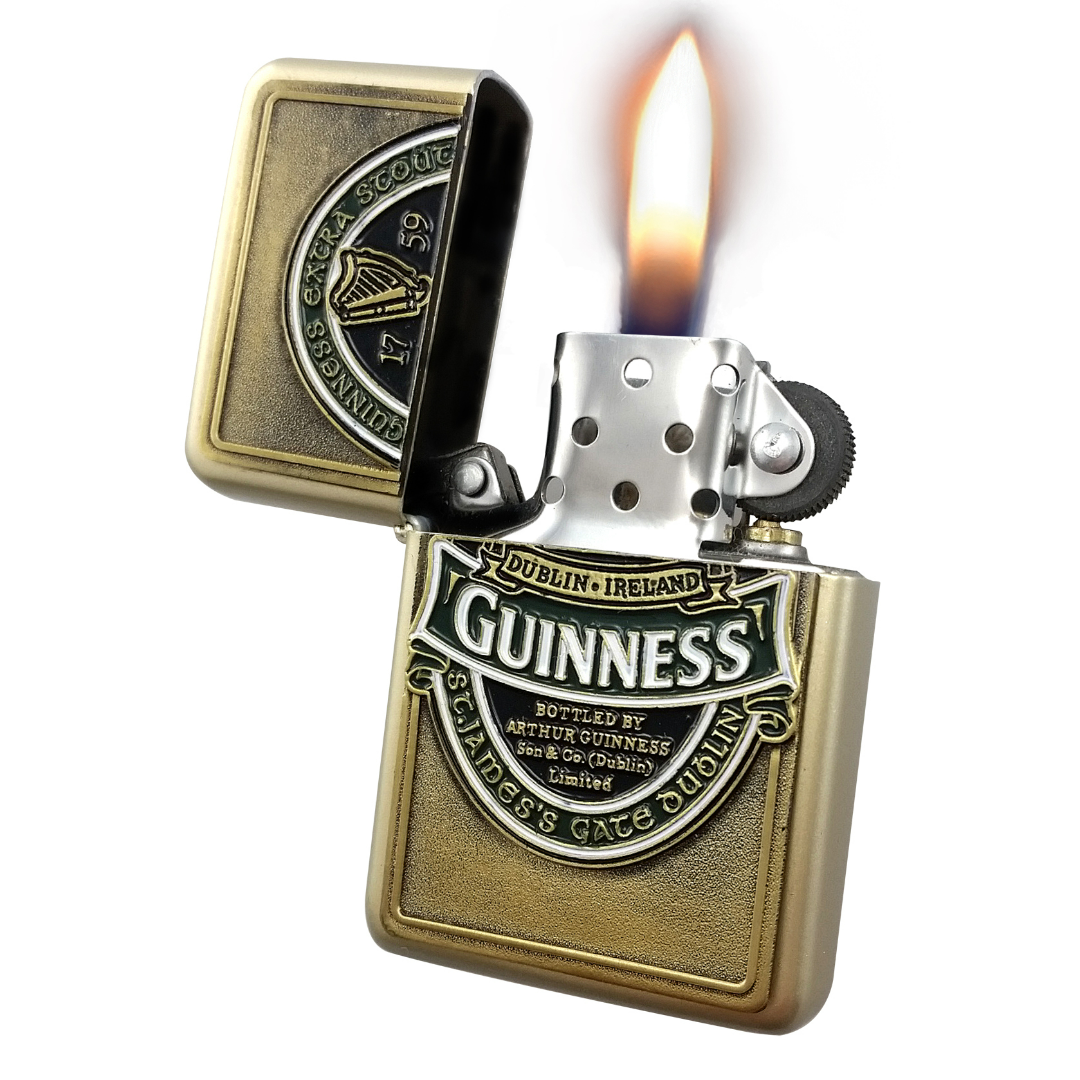 Official Guinness Wind-Proof Ireland Collection Oil Lighter