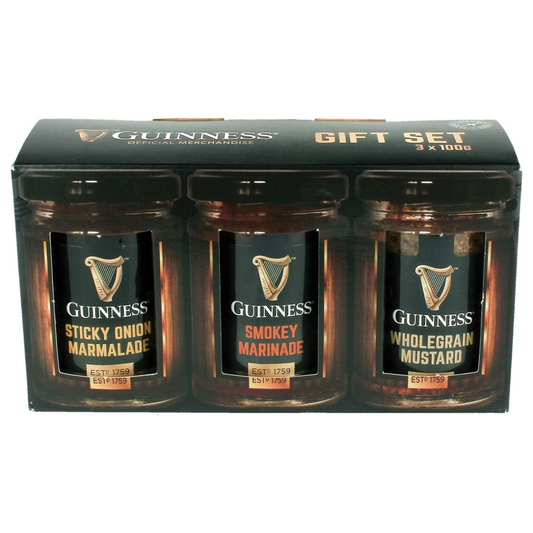 Guinness Mustard, Onion Marmalade & Smokey Marinade Gift Box - 3 x 100g Jars