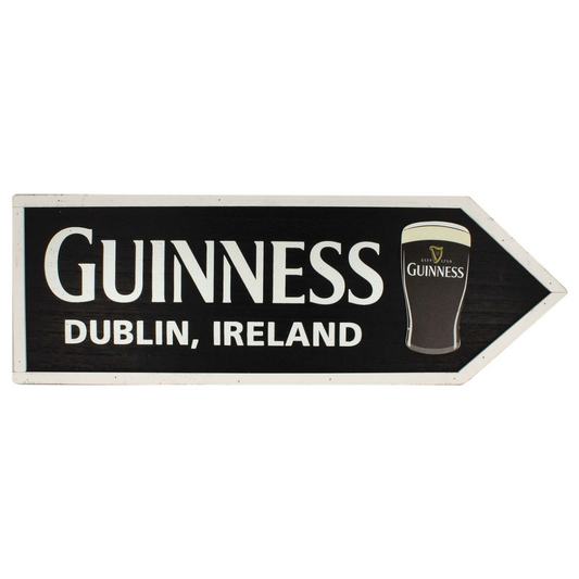 Guinness Wooden Road Sign With Pint Design