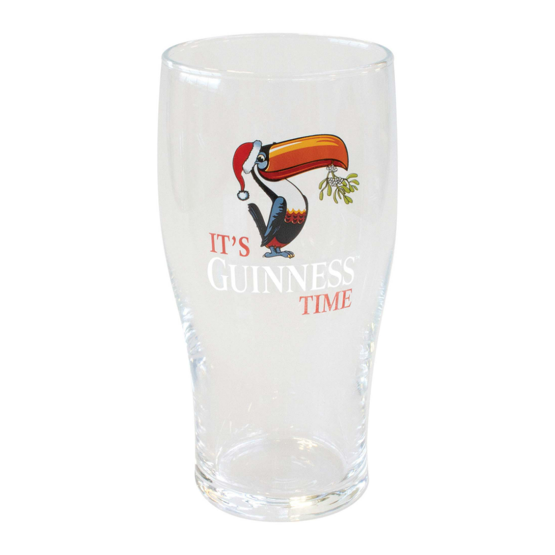 Guinness Pint Glass - Christmas Toucan - GILROY COLLECTION