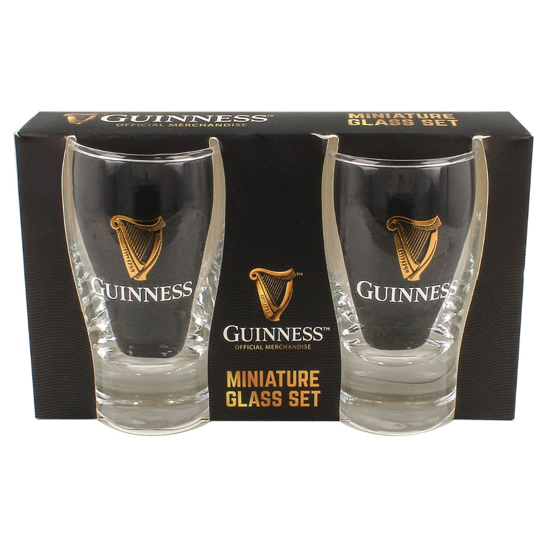 Guinness Contemporary Miniature Pint Glass (2 Pack)