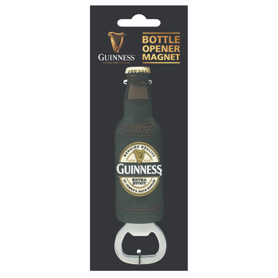 Guinness PVC Bottle Opener Magnet - BOTTLE