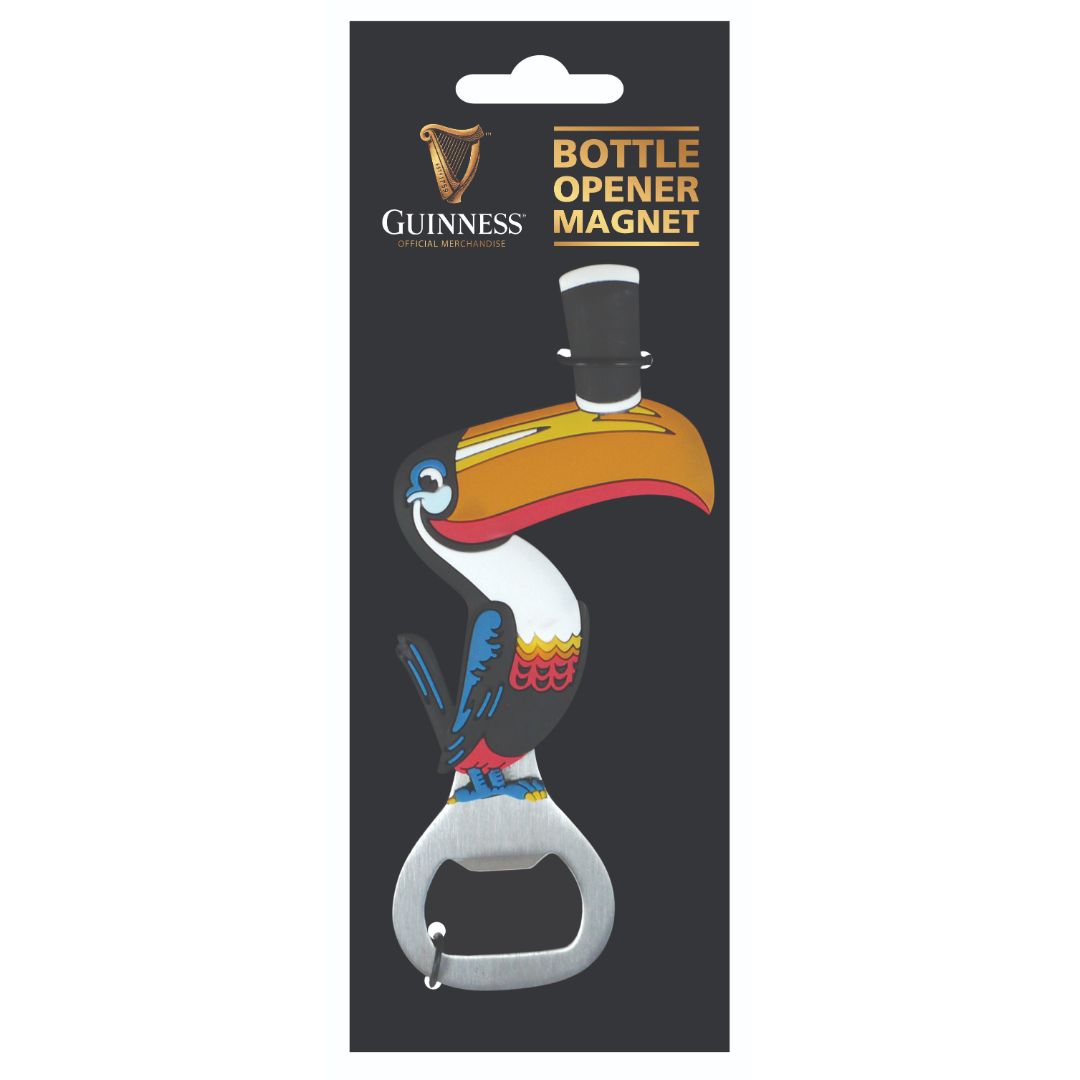 Guinness PVC Bottle Opener Magnet - TOUCAN